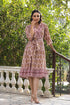 Women Pink Ethnic Motifs Printed Tie Up Pure Cotton Wrap Dress